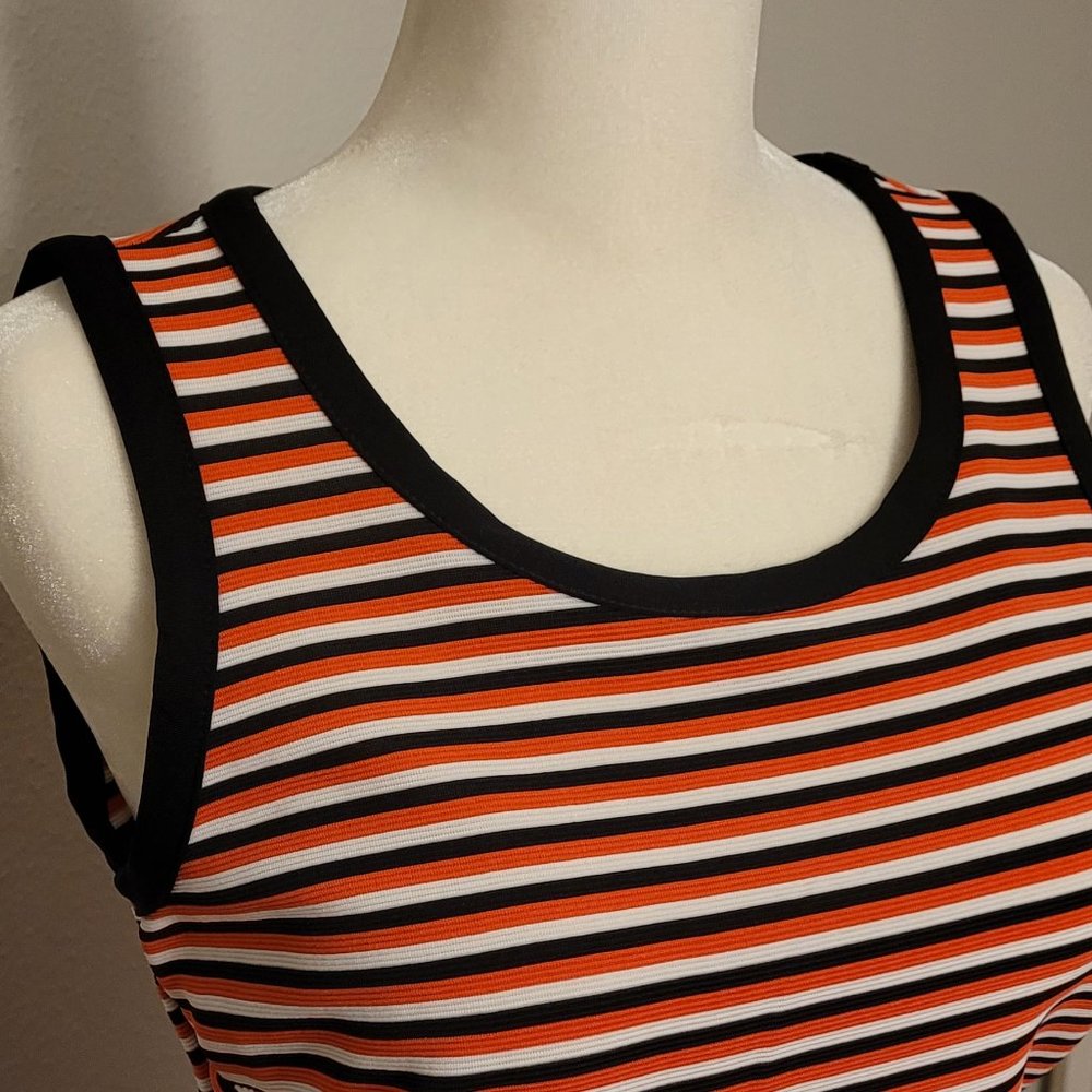 Retro Dance Swing Dress, Heavy Stretch Stripes - Picture 2 of 5